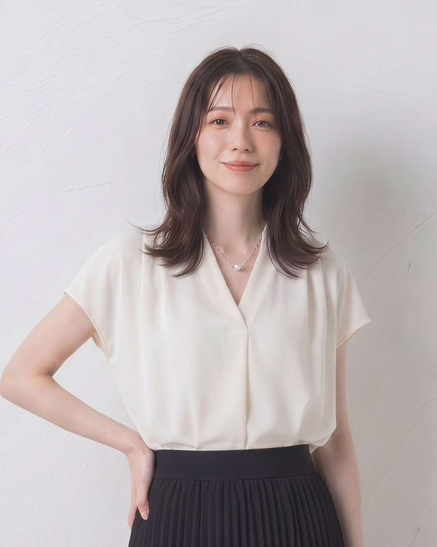 V領落肩無袖褶裥襯衫