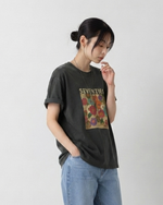 油畫藝術！ 短袖t恤小眾高級感顯瘦上衣