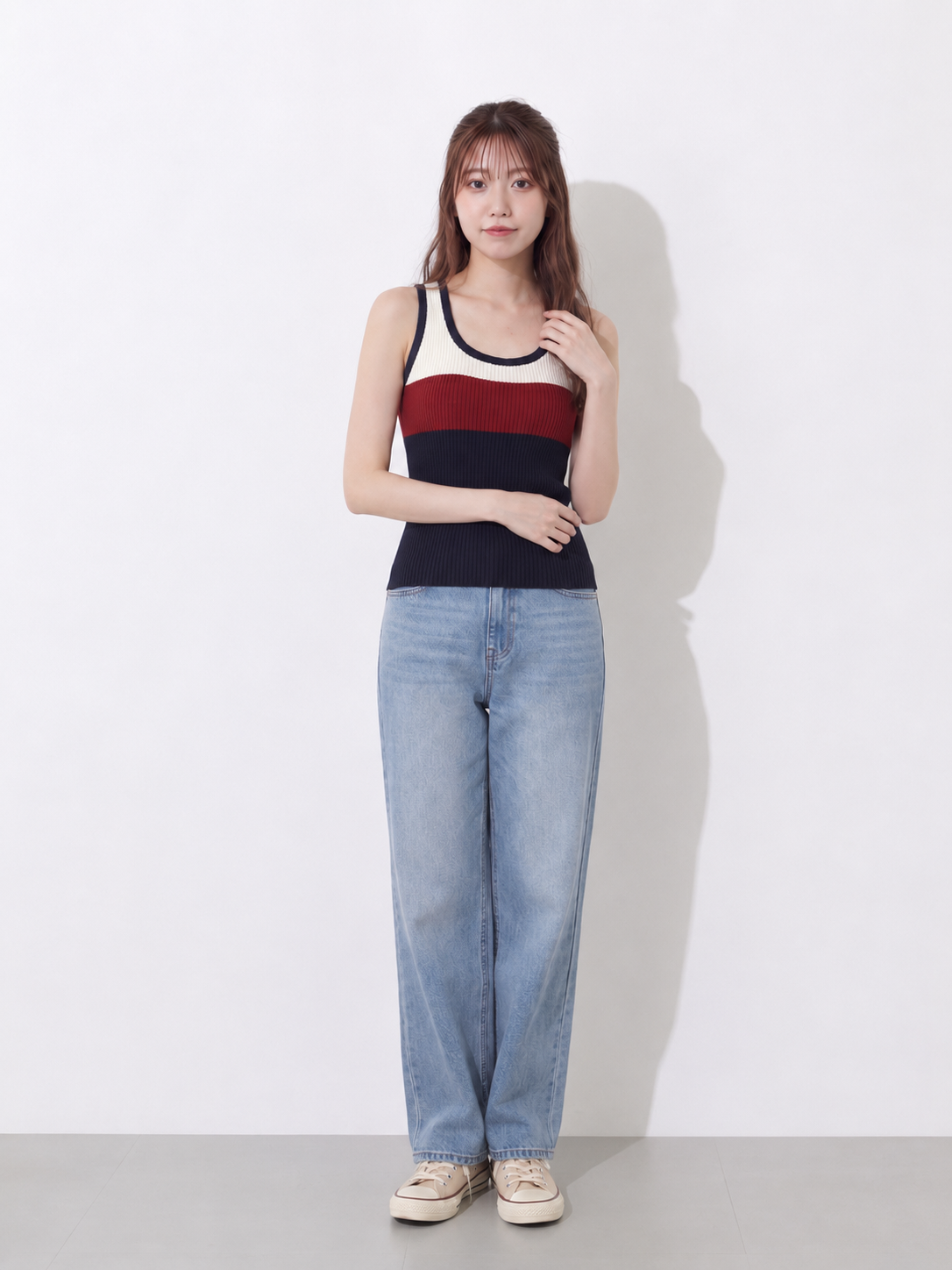 S-XL 夏日清爽氣質撞色條紋 | 針織背心