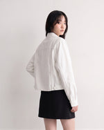 S-XL 白色立領短版 | 工裝夾克俐落外套