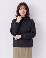 「秋季新品 」M-2XL 黑色短版拼接線條拉鍊連帽夾克
