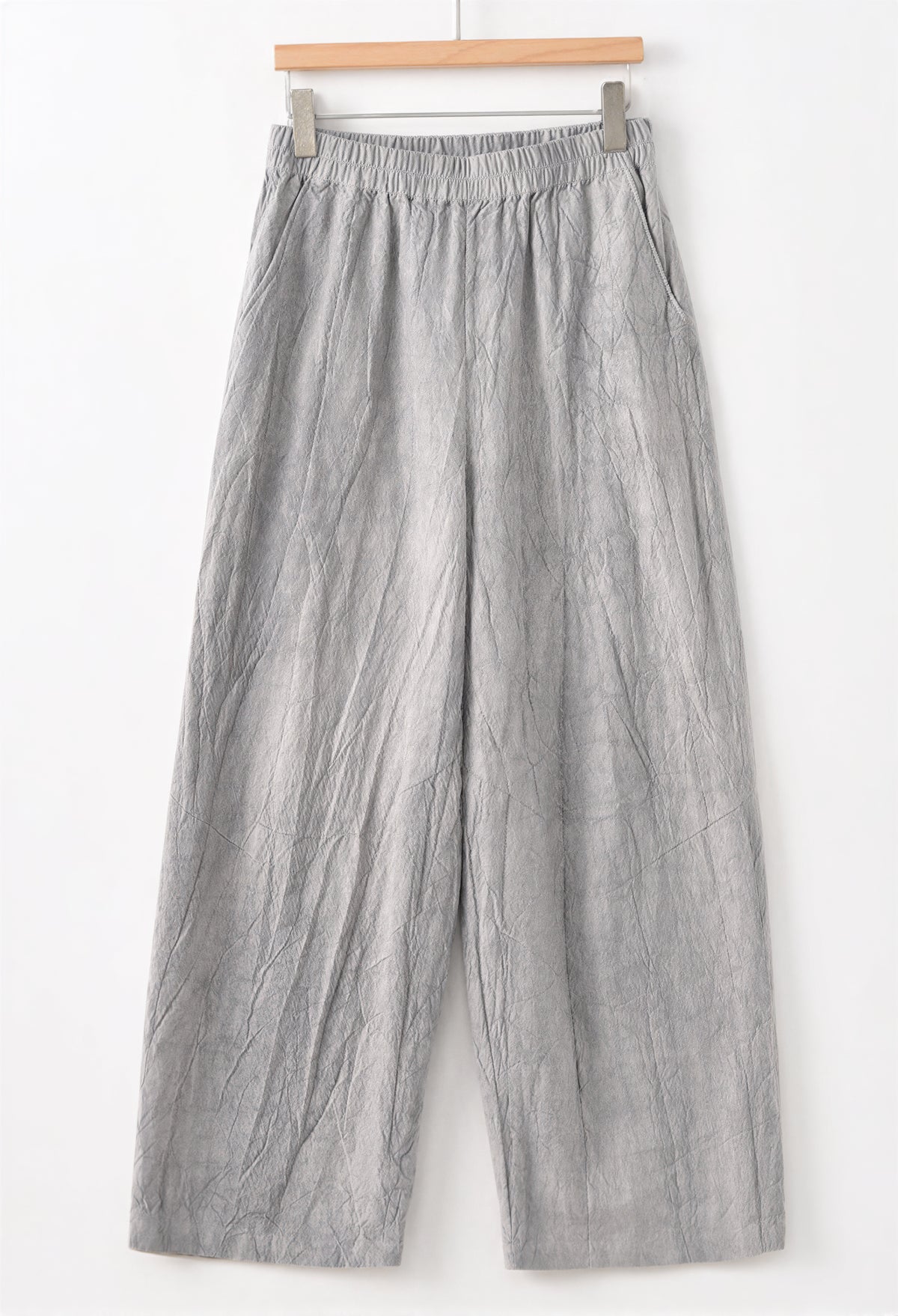 「兩色」「秋季新品 」 M-2XL 寬鬆垂墜鬆緊腰寬褲