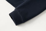 「秋季新品 」S-L 深藍色 深V層次條紋假兩件衛衣