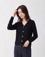 「兩色」S-2XL V領圓弧下襬 | 寬鬆針織開襟衫