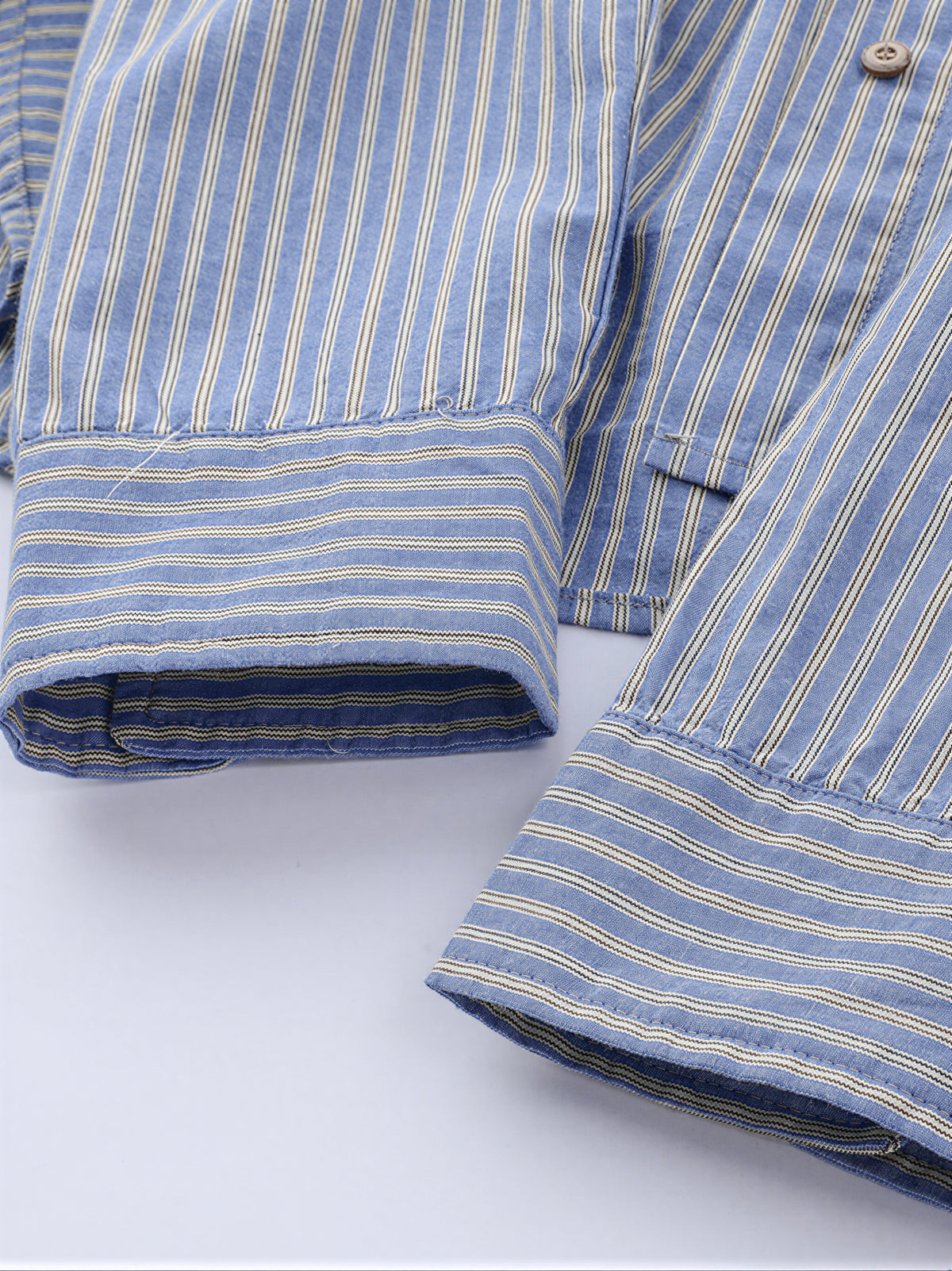 「秋季新品 」蕾絲翻領條紋襯衫