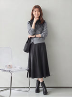 「秋季新品 」S-XL 菱格拼接飄帶翻領衛衣
