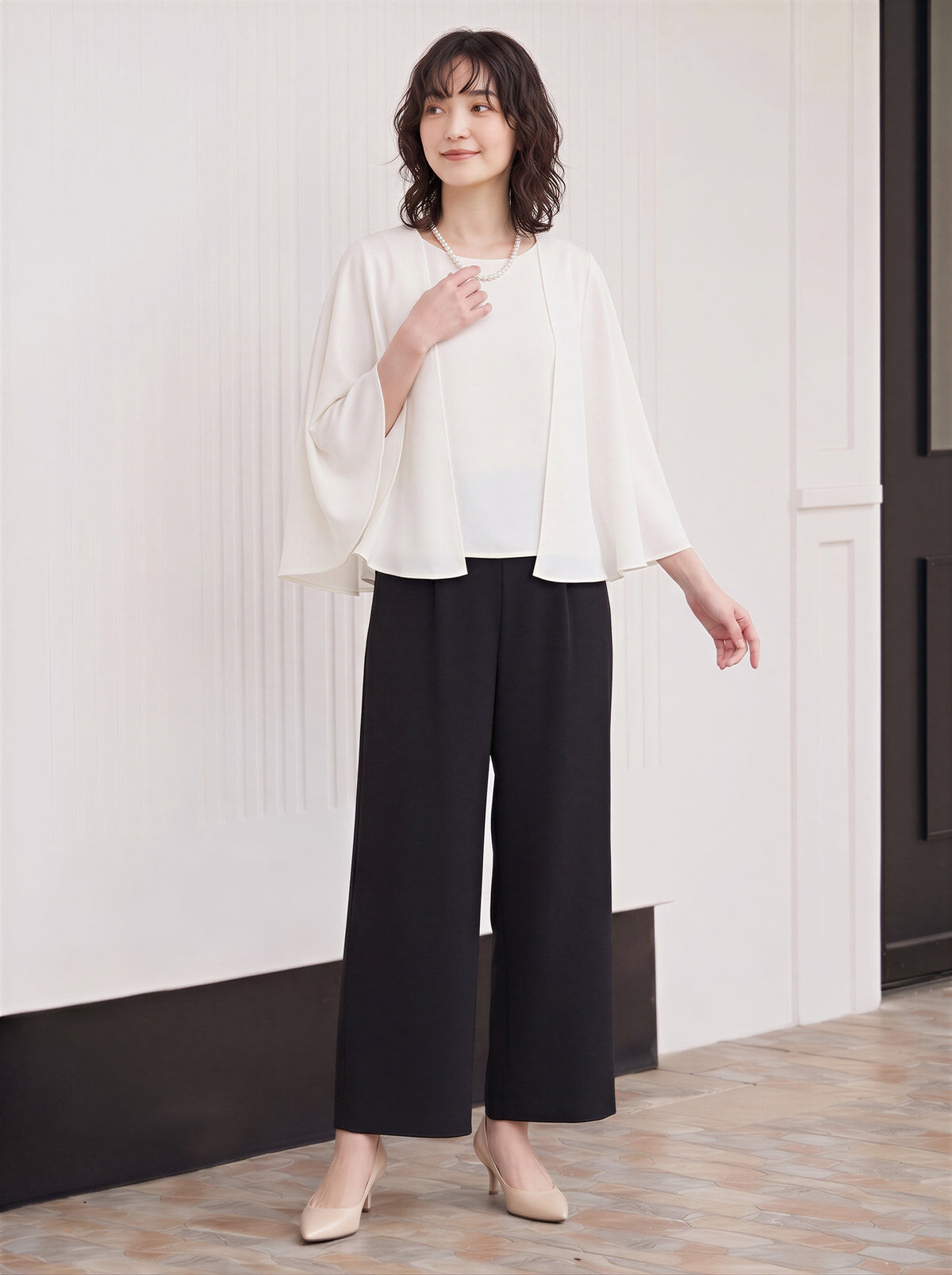 「秋季新品 」「多色」S-2XL 品質兩件式 斗篷袖上衣+長褲 套裝
