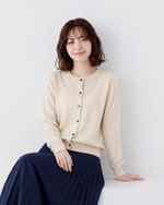 「多色」S-2XL 圓領單排扣修身針織開襟衫