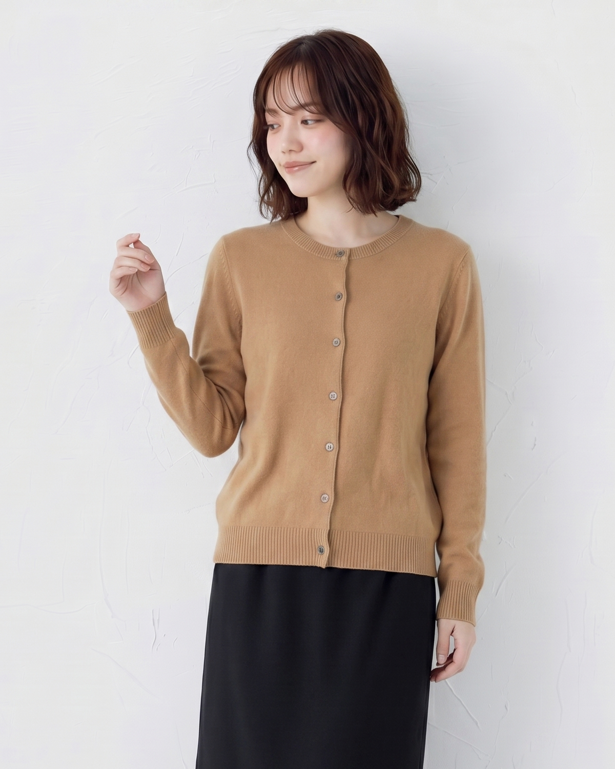 「多色」S-2XL 圓領單排扣修身針織開襟衫