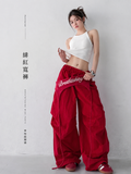 櫻桃紅 休閒褲