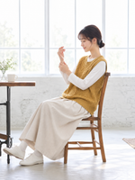 「秋季新品 」「兩色」提花肌理寬鬆背心