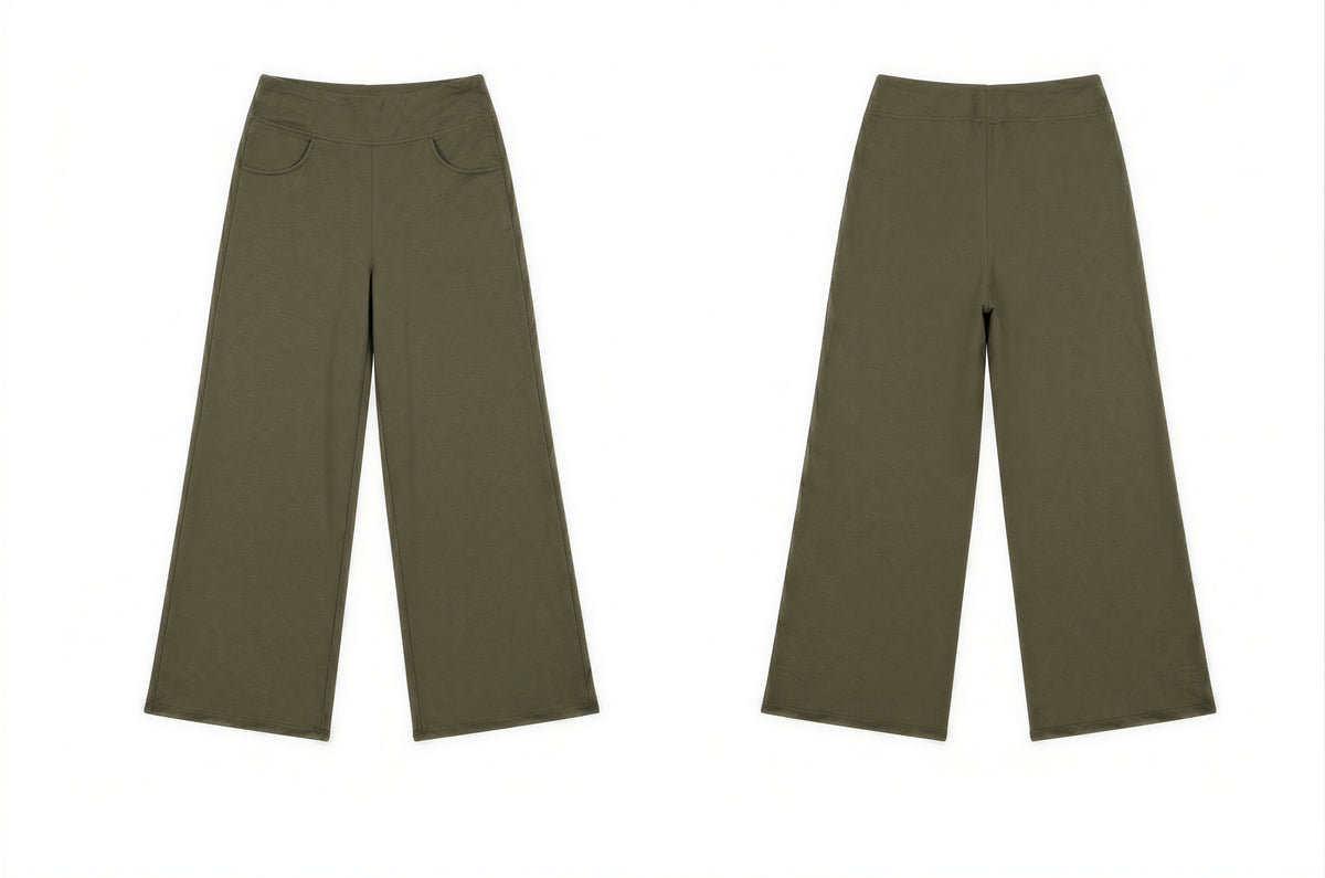 「秋季新品 」「多色」S-XL 高腰寬腿垂墜休閒褲