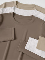 「多色」「秋季新品 」S-3XL 基本款內搭 親膚棉柔軟舒適素色打底衫 圓領修身長袖T恤
