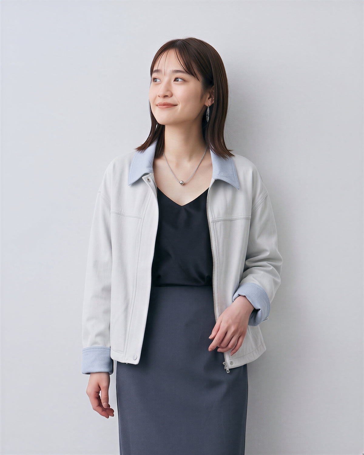 S-XL 撞色翻領 | 短版夾克