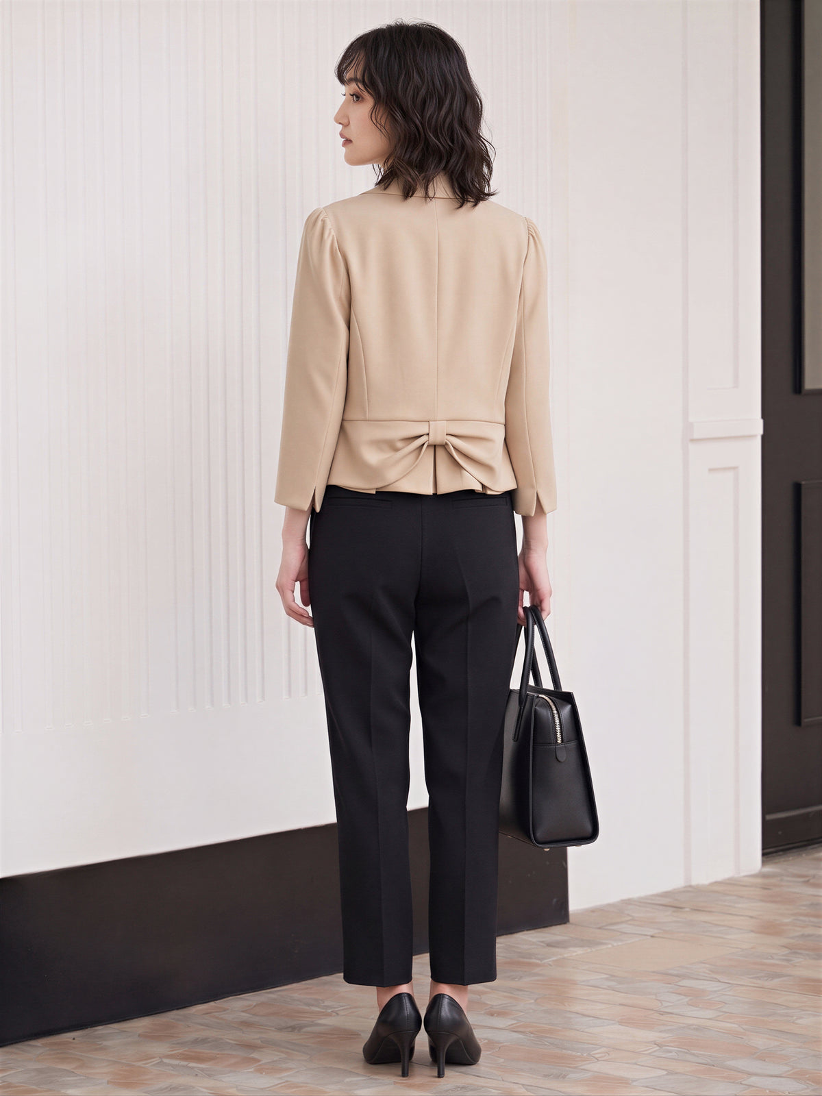 「秋季新品 」「兩色」S-2XL 品質短版開襟七分袖西裝外套