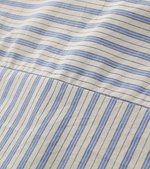 「秋季新品 」 M-XL 純棉甄選 | 條紋拼接燈籠袖襯衫