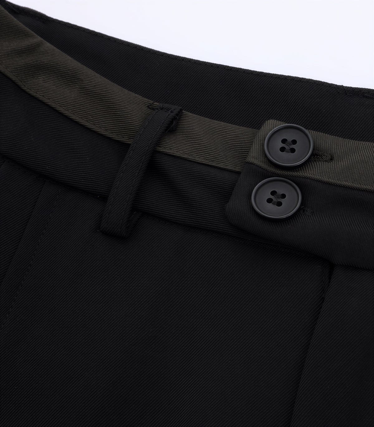 「兩色」「秋季新品 」 M-2XL 高腰修飾胯寬雙扣寬褲