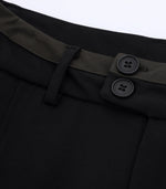 「兩色」「秋季新品 」 M-2XL 高腰修飾胯寬雙扣寬褲