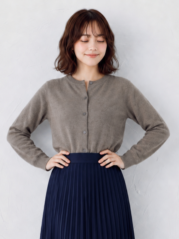 「多色」S-2XL 圓領單排扣修身針織開襟衫