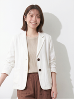 「多色」M-2XL 棉麻單排扣翻領短版西裝外套