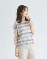 「兩色」M-XL 柔軟舒適橫條紋 | 落肩寬鬆針織衫