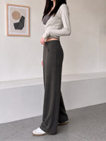 「秋季新品 」「3色」S-XL 高腰垂墜感直筒寬褲