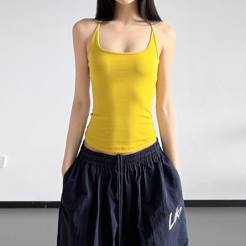 S-XL 修身顯線條工字背細肩帶背心