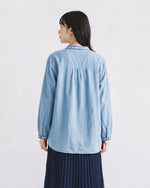 「秋季新品 」 M-2XL 刺繡立領寬鬆襯衫