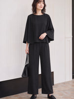 「秋季新品 」「多色」S-2XL 品質兩件式 斗篷袖上衣+長褲 套裝