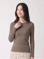 「多色」「秋季新品 」S-4XL 日系基本款休閒正肩 純色圓領收腰顯瘦長袖T