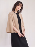 「秋季新品 」「兩色」S-2XL 品質兩件式 簡約開襟外套+洋裝 套裝