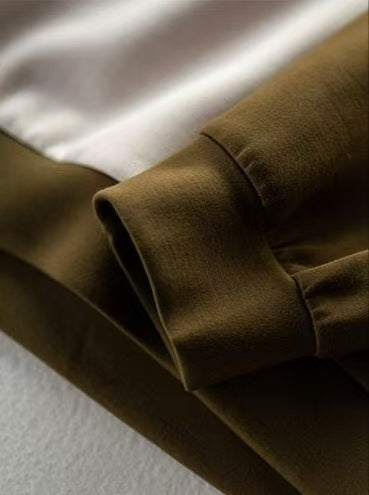 「秋季新品 」拼色圓領寬鬆衛衣