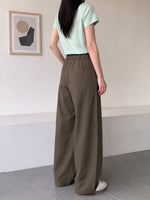 「秋季新品 」「4色」高腰彎刀寬褲