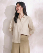 S-2XL 棉麻簡約 | 翻領寬鬆襯衫