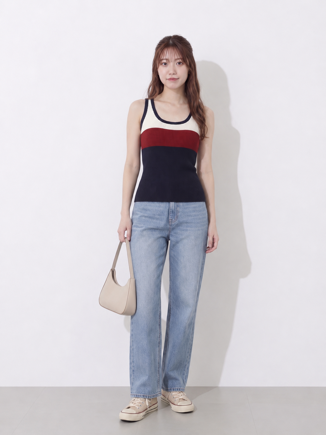 S-XL 夏日清爽氣質撞色條紋 | 針織背心