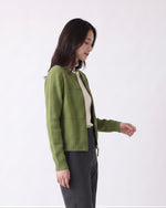 「3色」S-2XL 立體紋理短版 | 拉鍊針織開襟衫