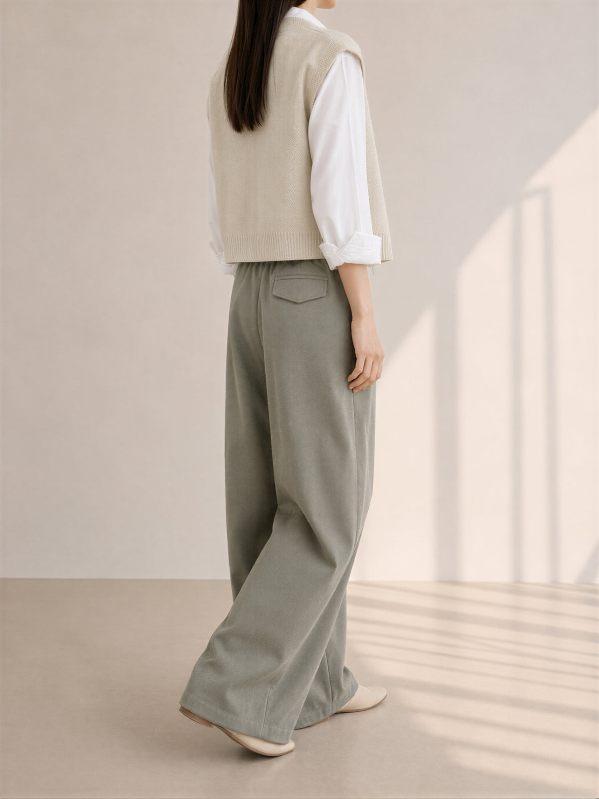 「秋季新品 」「4色」S-XL 高腰垂墜拖地寬褲
