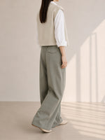 「秋季新品 」「4色」S-XL 高腰垂墜拖地寬褲