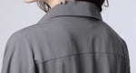 「秋季新品 」「兩色」S-XL 收腰褶襉翻領襯衫洋裝