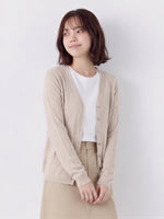 「秋季新品 」「多色」竹節肌理 紗線質地柔軟細膩 V領針織開襟衫