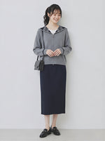 「秋季新品 」S-2XL 連帽提花雙拉鍊開襟毛衣
