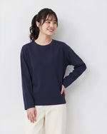 「4色」S-4XL 圓領落肩寬鬆長袖T恤