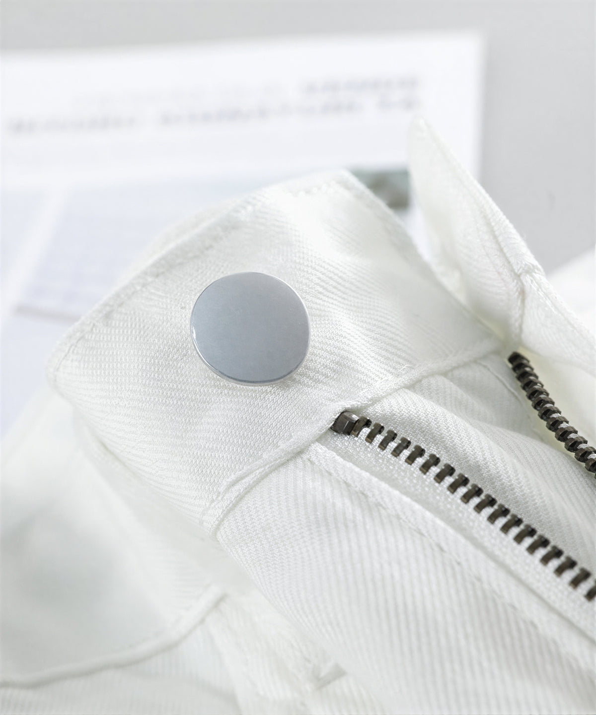 「秋季新品 」S-XL 白色高腰寬褲拖地牛仔褲