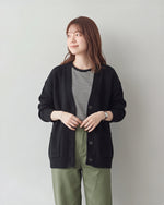 「秋季新品 」「3色」寬鬆落肩大口袋針織開襟衫