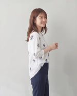 柔軟純棉甄選 | 韓版休閒刺繡中袖小衫