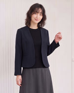 「秋季新品 」「兩色」S-2XL 品質圓領短版收腰西裝外套