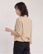 「秋季新品 」「兩色」S-2XL 品質短版開襟七分袖西裝外套