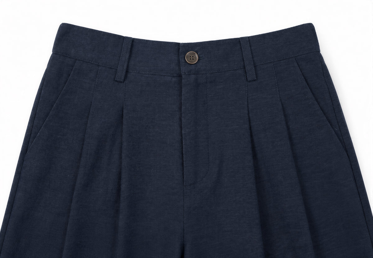 「秋季新品 」「3色」高腰打褶寬管西裝褲