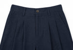 「秋季新品 」「3色」高腰打褶寬管西裝褲