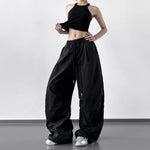 S-XL 「7色」抽繩鬆緊腰 | 立體廓形寬褲工裝褲